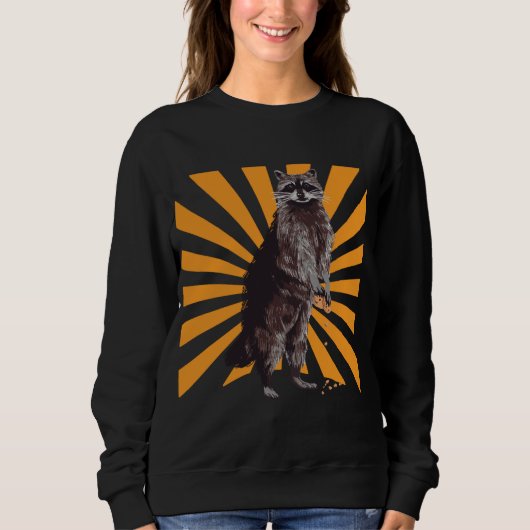 Funny Realistic Raccoon Sweatshirt (Vorderseite)