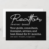 Funny Realtor Job Description Real Estate Humor Einladung (Vorne/Hinten)