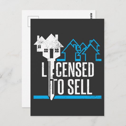 Funny Realtor lizenziert, Real Anwesen Agent zu ve Postkarte (Vorne/Hinten)