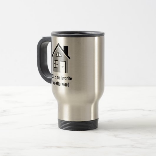 Funny Realtor / Real Anwesen Agent Reisebecher (Vorderseite Links)