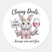 Funny Realtor Sticker Closing Deals Gift for Real  (Vorderseite)