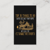 Funny Realtors House Verkäufer Real Anwesen Agent Visitenkarte (Vorderseite)