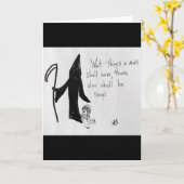 Funny Reap Was Sie sehen Grim Sensenmann Gruß Karte (Gelbe Blume)