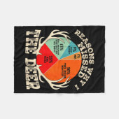 Funny Reasons I Missed The Deer Hunting Hunter Sea Fleecedecke (Vorderseite (Horizontal))