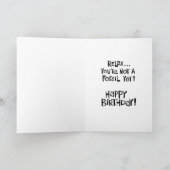 Funny Reassurance Birthday Card für eine Frau Karte (Innenseite)