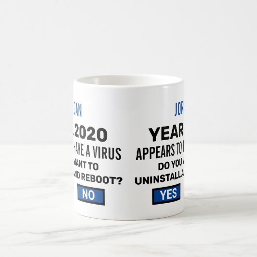 Funny Reboot 2020 Computer Geek Virus gefunden Kaffeetasse (Mittel)