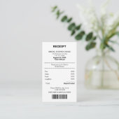 Funny, Receipt theme Bridal shower invitation Begleitkarte (Stehend Vorderseite)