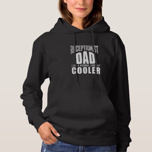 Funny Receptionist Art For Dad Father Front Desk R Hoodie (Vorderseite)