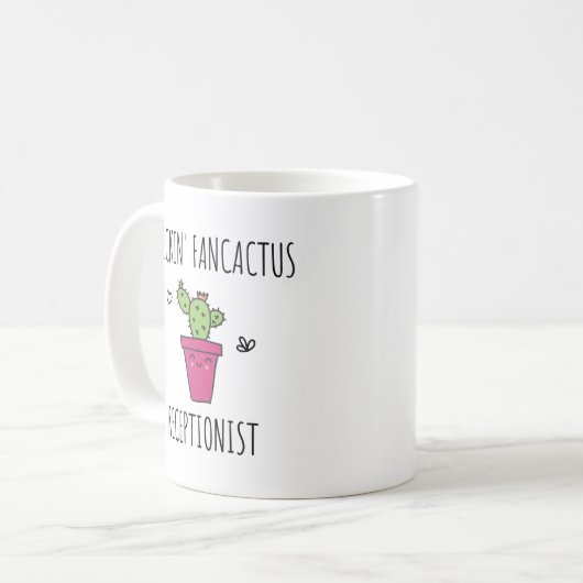 Funny Receptionist Geschenk Idee Kaffeetasse (Vorderseite Links)