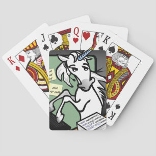 FUNNY RECEPTIONIST SECRETARY UNICORN PLAYCARDS SPIELKARTEN