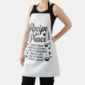 Funny Recipe Quote Kitchen Calm, Acceptance & Love Schürze (InSitu)