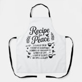 Funny Recipe Quote Kitchen Calm, Acceptance & Love Schürze (Vorderseite)
