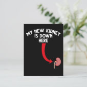 Funny Recipient Niere Transplantat Postkarte (Stehend Vorderseite)