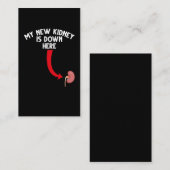 Funny Recipient Niere Transplantat Visitenkarte (Vorne/Hinten)