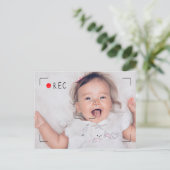 Funny Record Red Dot Custom Photo Postkarte (Stehend Vorderseite)