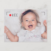 Funny Record Red Dot Custom Photo Postkarte (Vorderseite)