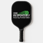 Funny Recovery Pickleball Addict Schläger (Rückseite)