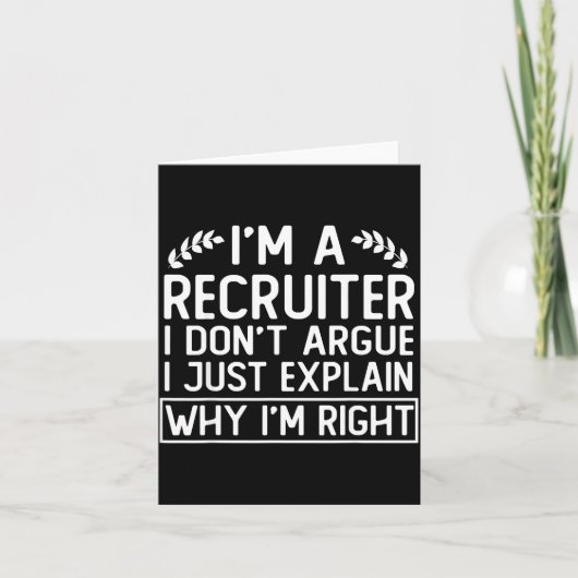 Funny Recruiter Design Saying_ I M A Recruiter I D Karte (Vorderseite)
