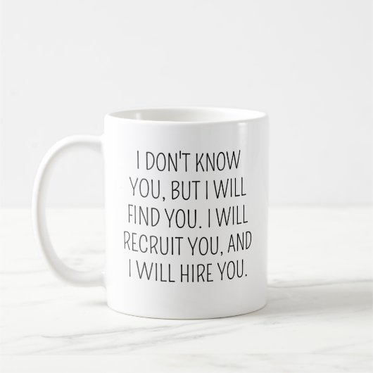 Funny Recruiter Gift, Recruiter Coffee Tasse, Recr Kaffeetasse (Links)