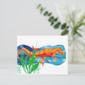 Funny Red Alligator Postkarte (Stehend Vorderseite)