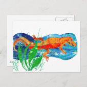 Funny Red Alligator Postkarte (Vorne/Hinten)