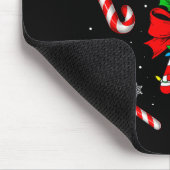 Funny Red And White Candy Cane Xmas Lights Santa C Mousepad (Ecke)