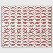 Funny Red and White Du bist mein Lobster Red Humme Geschenkpapier (Flach)