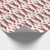 Funny Red and White Du bist mein Lobster Red Humme Geschenkpapier (Ecke)