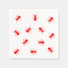 Funny Red Ants Backyard Cookout GRILLEN Grill Picn Serviette