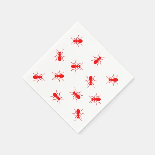 Funny Red Ants Backyard Cookout GRILLEN Grill Picn Serviette (Ecke)