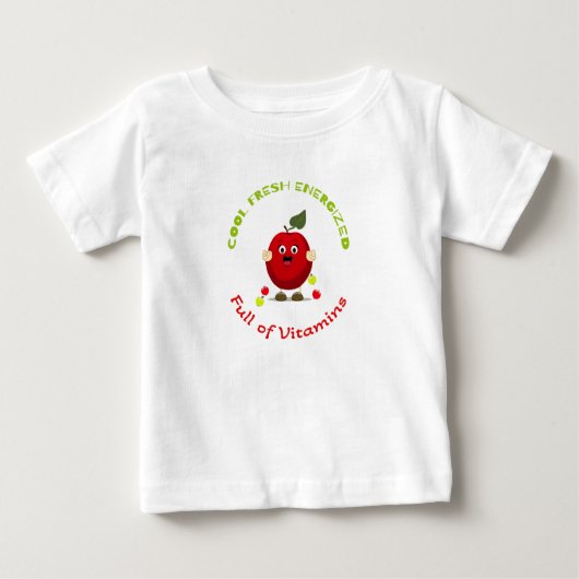 Funny Red Apfel Baby T-shirt (Vorderseite)