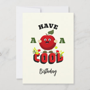 Funny Red Apfel Feiertagskarte