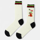 Funny Red Äpfel Socken (Linkes Detail)