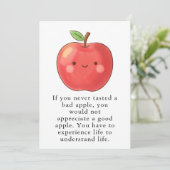 Funny Red Apple Eat a Red Apple Day Dankeskarte (Stehend Vorderseite)