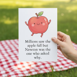 Funny Red Apple Eat a Red Apple Day Dankeskarte