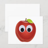 Funny Red Apple mit Googly Eyes (Vorne/Hinten)