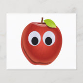 Funny Red Apple mit Googly Eyes (Vorderseite)