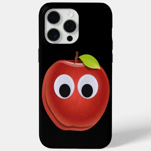Funny Red Apple mit Googly Eyes Case-Mate iPhone Hülle (Rückseite)