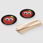 Funny Red Apple mit Googly Eyes Fächer (Non-assembled)