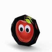 Funny Red Apple mit Googly Eyes Fotoblock (Rechts)