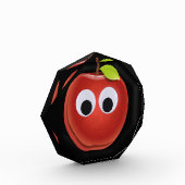 Funny Red Apple mit Googly Eyes Fotoblock (Links)