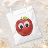Funny Red Apple mit Googly Eyes Geschenktütchen (Ausgeschnitten)