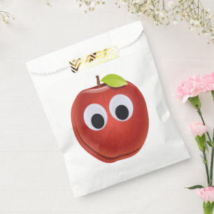 Funny Red Apple mit Googly Eyes Geschenktütchen