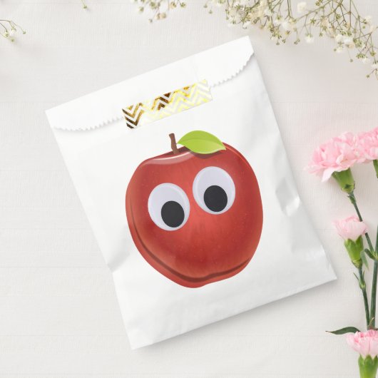 Funny Red Apple mit Googly Eyes Geschenktütchen (Versiegelt)