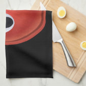 Funny Red Apple mit Googly Eyes Geschirrtuch (Viertel Falte)