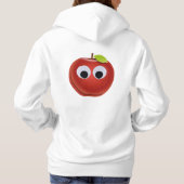 Funny Red Apple mit Googly Eyes Hoodie (Rückseite)