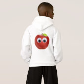 Funny Red Apple mit Googly Eyes Hoodie (Schwarz voll)
