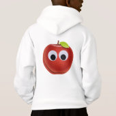 Funny Red Apple mit Googly Eyes Hoodie (Rückseite)