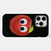 Funny Red Apple mit Googly Eyes iPhone Hülle (Rückseite (Horizontal))