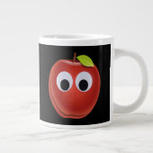 Funny Red Apple mit Googly Eyes Jumbo-Tasse (Rechts)